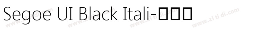 Segoe UI Black Itali字体转换